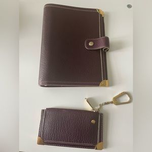 Authentic Louis Vuitton Suhali MM/Medium Agenda/Planner & Cles/Key Pouch